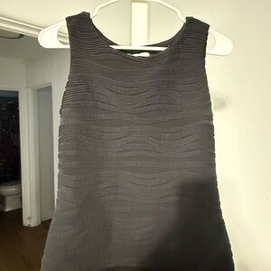 Calvin Klein Black Ribbed Knit Top